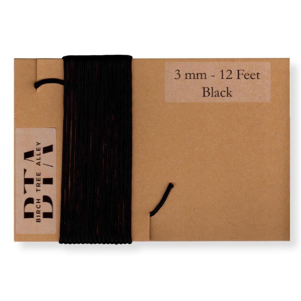 Radio Dial Cord Braided Nylon String for Vintage Radio Dial Drive Black (3mm 12 feet) Birch Tree