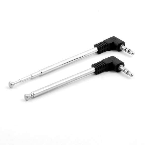 Radio FM 3.5mm Male Plug 4 Sections Telescopic Antenna Whip 24cm Long 5pcs