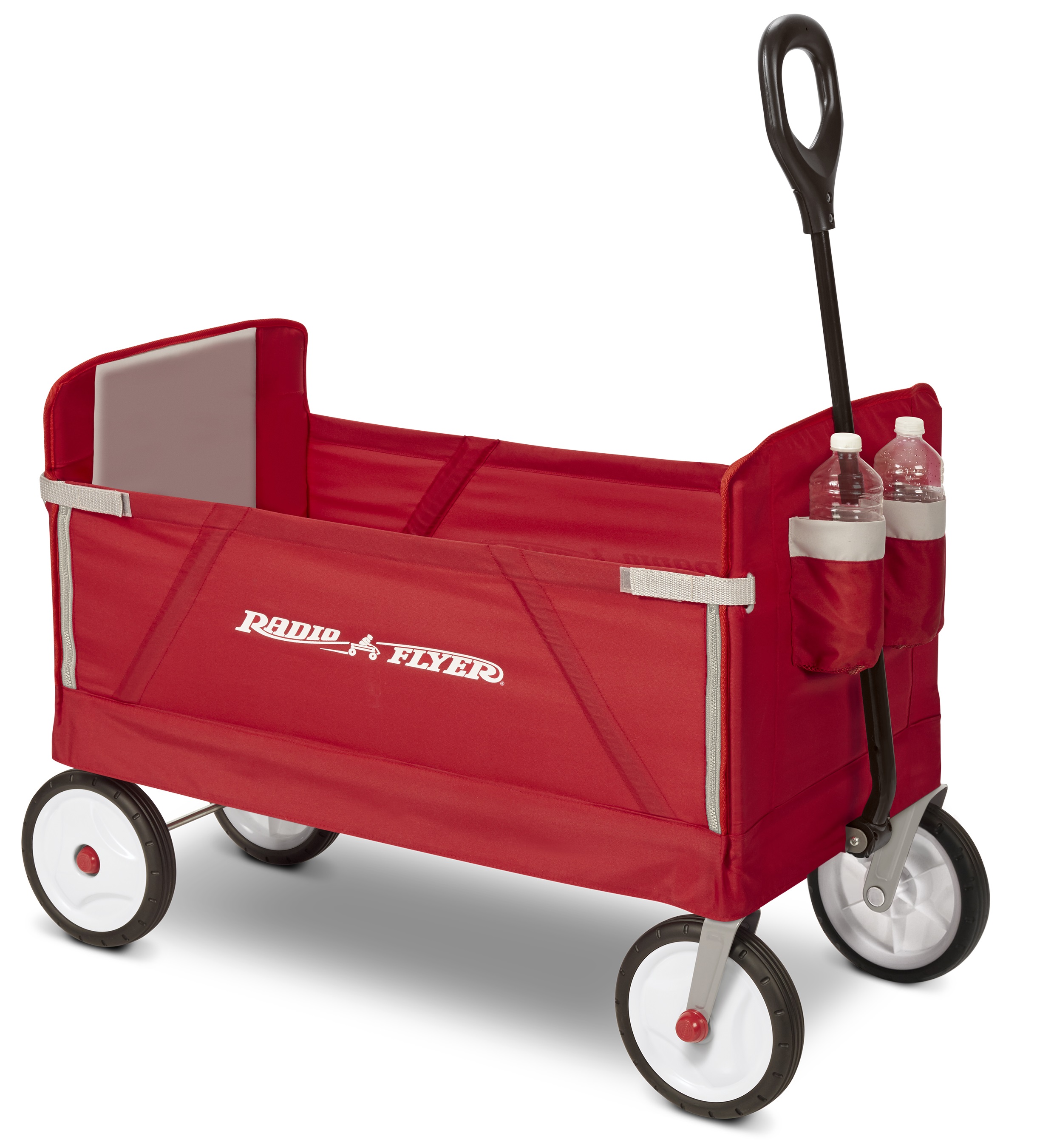 Radio Flyer, 3-in-1 EZ Fold Wagon, Padded Seat with Seat Belts, Red - image 1 of 16