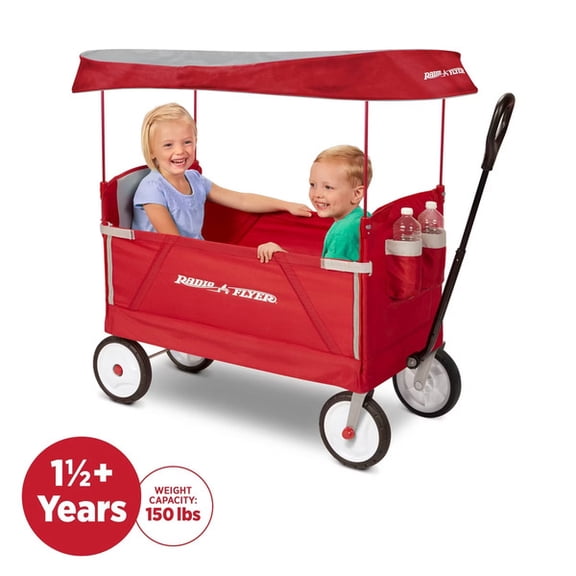 Radio Flyer 3-in-1 EZ Fold Wagon With Canopy