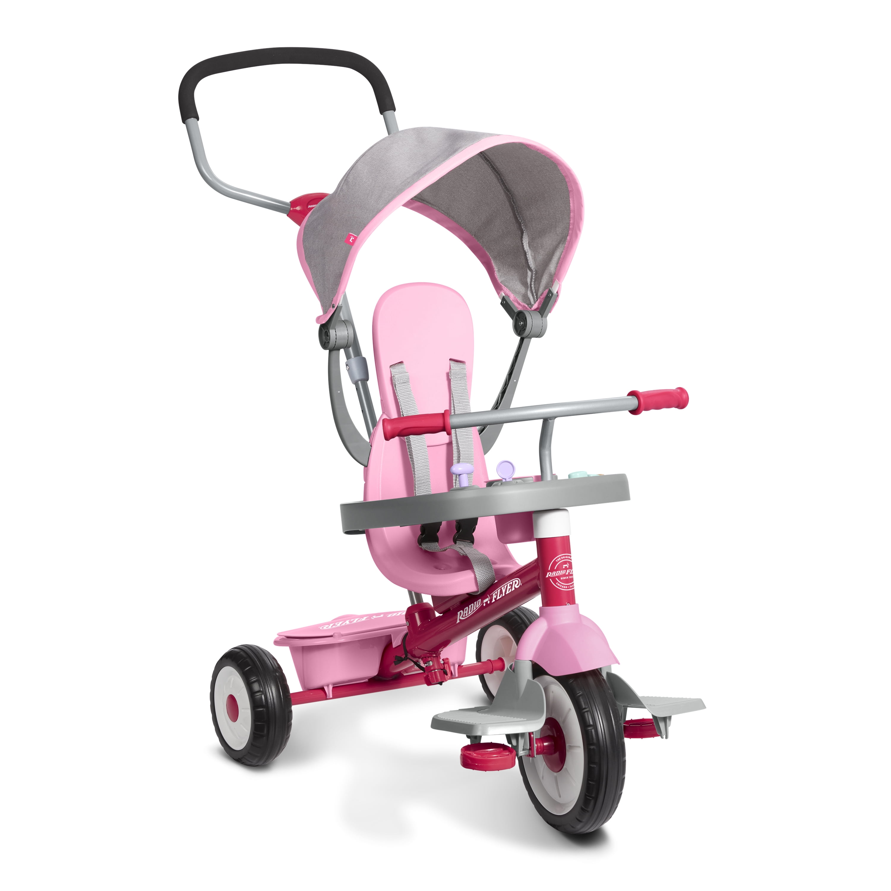 Radio Flyer 4-in-1 Activity Stroll 'N Trike with Interactive Tray, Kids 1 to 5 Years