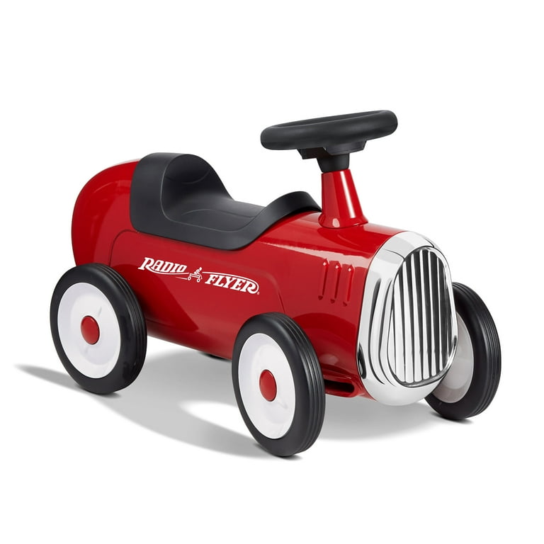 Radio Flyer 608Z Kids Red Roadster: Classic Steel Body, Sound Horn 