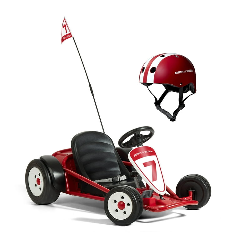 Radio Flyer Electric Go-Kart for Kids, Adjustable Fun Outdoor Toy