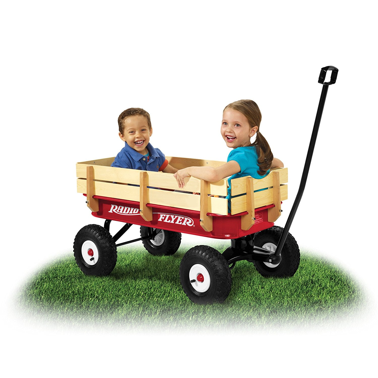 Radio Flyer Red Classic All-Terrain Steel & Wood Wagon with