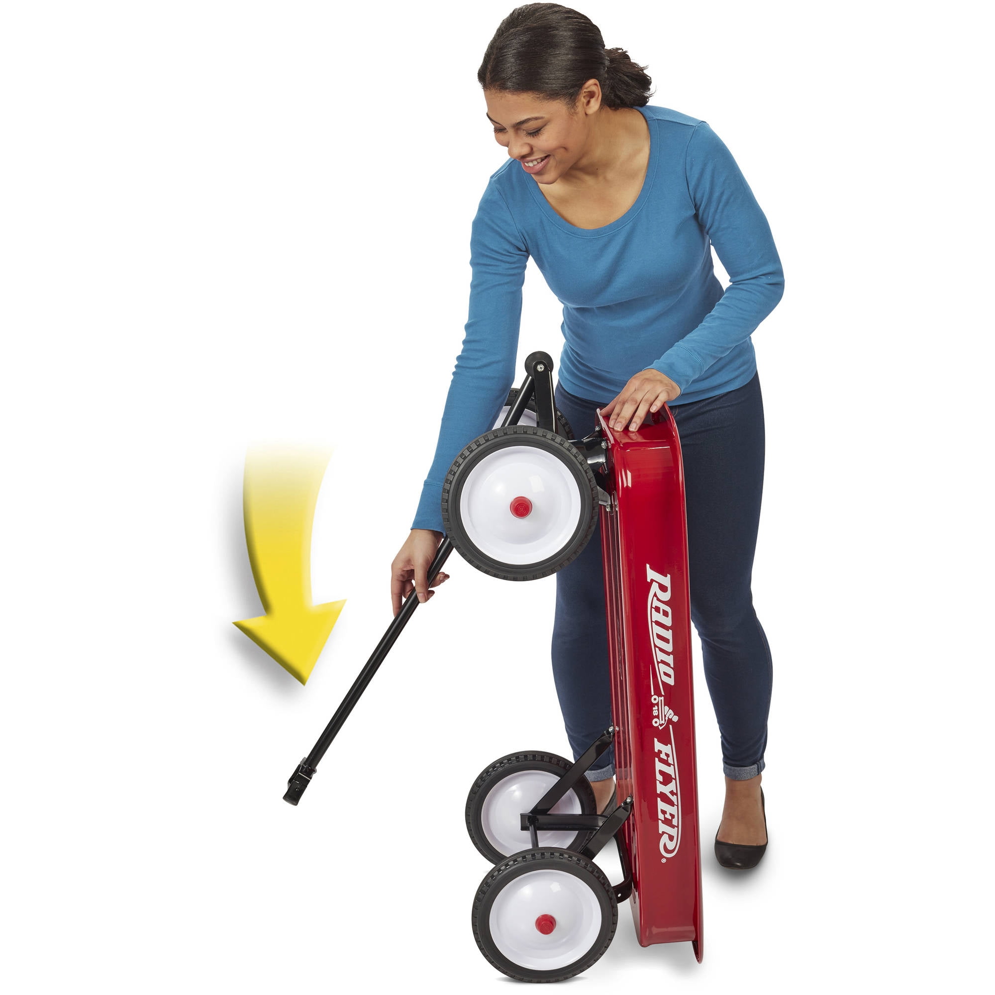 Radio Flyer, Classic Red Wagon with 10 inch Foldable Metal Radio Flyer, Classic Red Wagon with 10 inch Foldable Metal