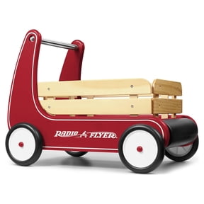 Radio Flyer, Classic Walker Wagon, Wood Push Walker, Red