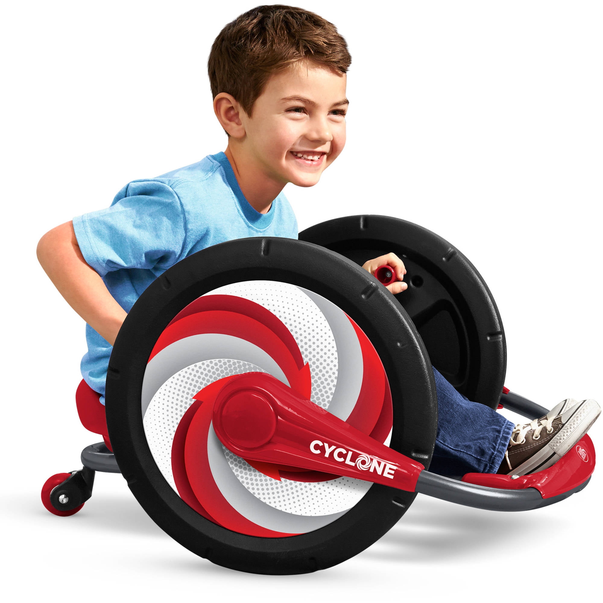 Radio Flyer, Cyclone Rideon for Kids, Arm Powered, 16" Wheels, Red