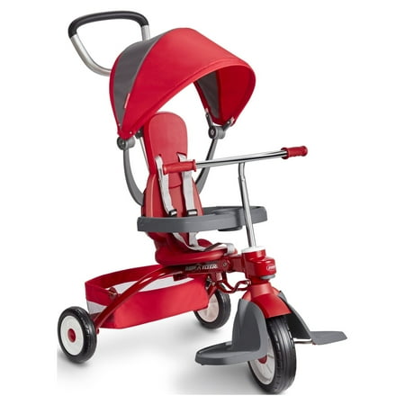 Radio Flyer Folding Children's Tricycle, Carbon Steel Red, 49 lbs