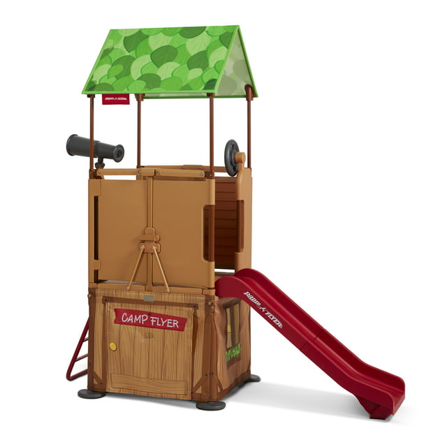 Radio Flyer, Folding Treetop Climber Playset with Slide, for Kids and Toddlers, Ages 2-5 years, Indoor and Outdoor Play
