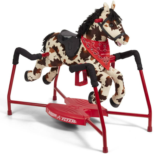 Radio Flyer, Freckles Interactive Spring Horse, Ride-on for Boys and Girls, for Kids 2 - 6 years old