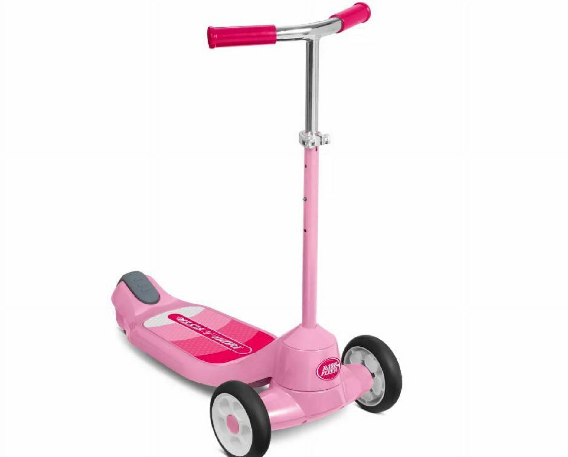 Pink Adjustable Chrome Handle Beginner Kids' Kick Scooter