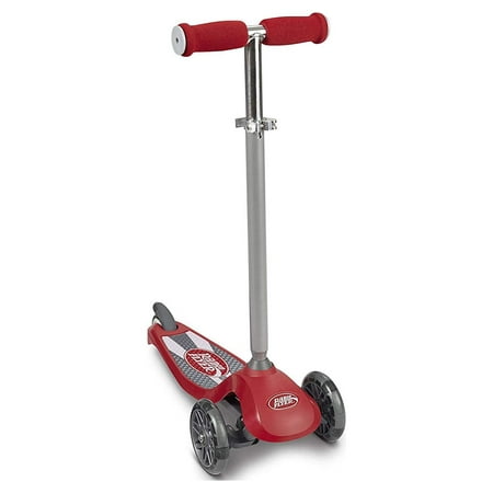 Radio Flyer, Lean 'N Glide Kids 3-Wheel Scooter with Light up Wheels, Red