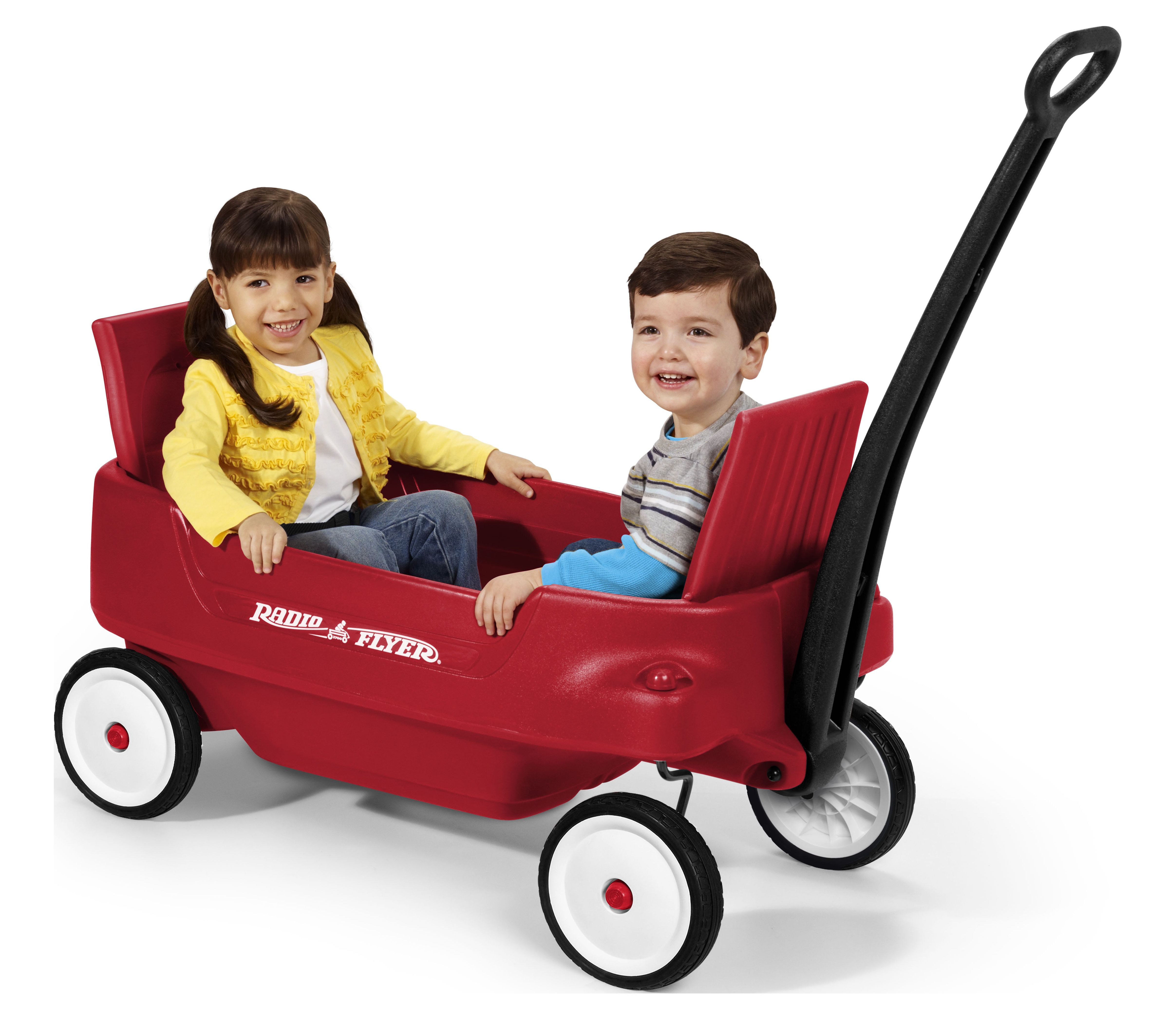 Radio Flyer, Pathfinder 2-in-1 Wagon, Folding Seats, Red - image 1 of 9