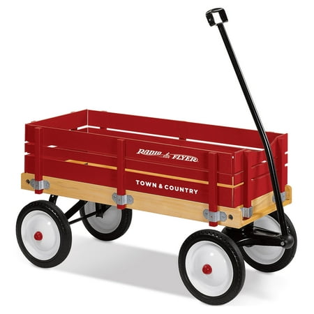 Radio Flyer, Town & Country Wagon, Wood Body, Red