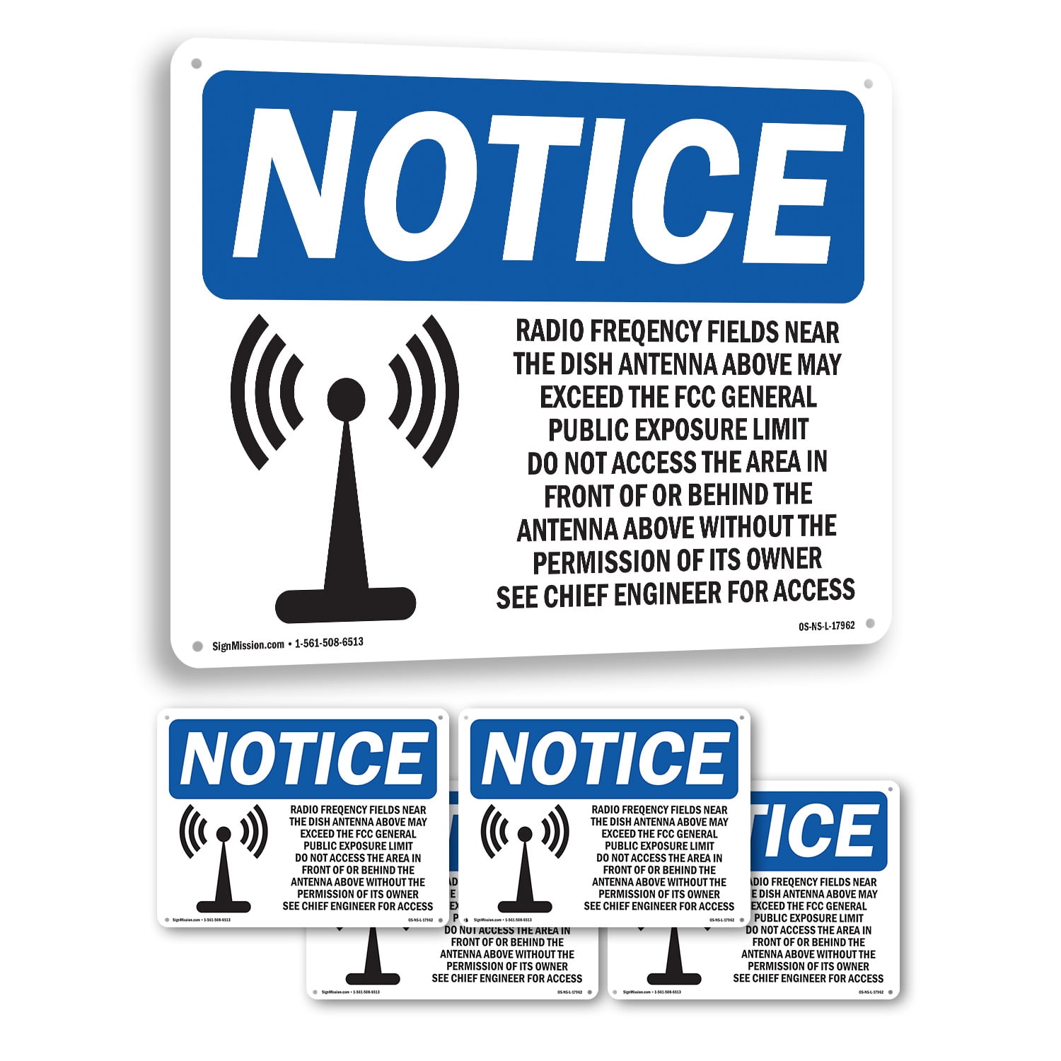 Target. Sign Radio Radio Frequency Fields Near OSHA Notice Rigid Plastic Sign 10 Inch x 7 ...