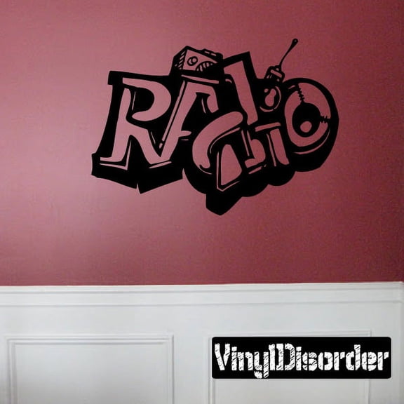 Radio Graffiti Decal - 36 Inches