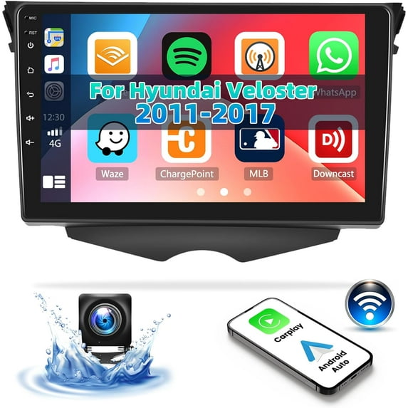 Radio for Hyundai Veloster 2011-2017, Android 13 Car Stereo with Wireless Carplay Android Auto, 9" Touch Screen Car Radio with Bluetooth, GPS Navigation, WiFi + AHD Backup Camera
