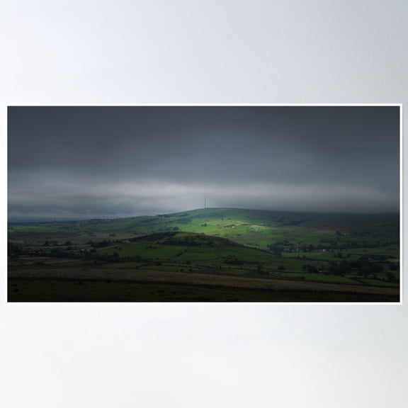 Radio Mast In A Stormy Sky Poster Wall Art, Modern Wall Decor, 8x12 UNFRAMED