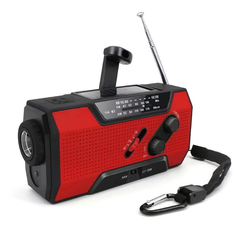 Emergency Crank Weather Radio - Portable AM/FM Weather Radio with ...