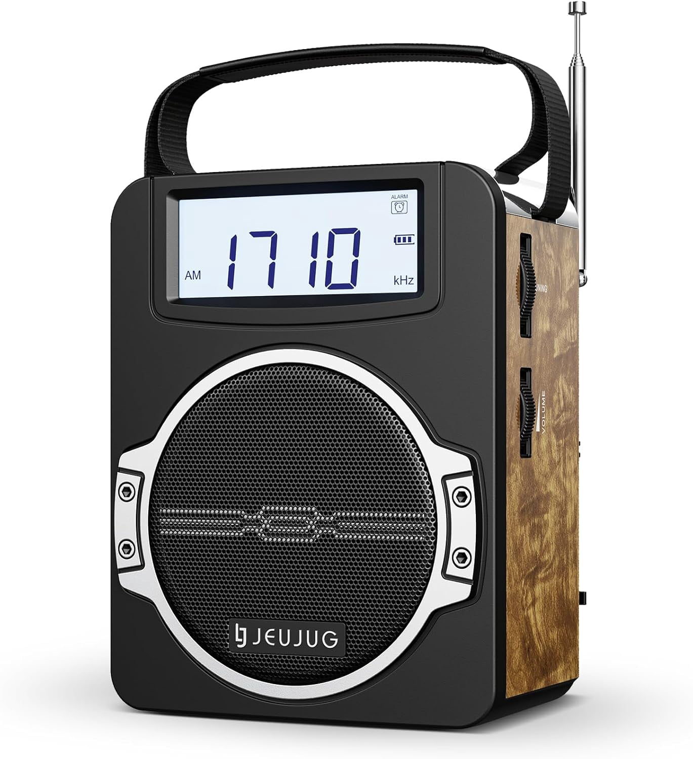 Radio Portable AM FM Digital Radios Clock Radio with Bluetooth 5 Watts ...