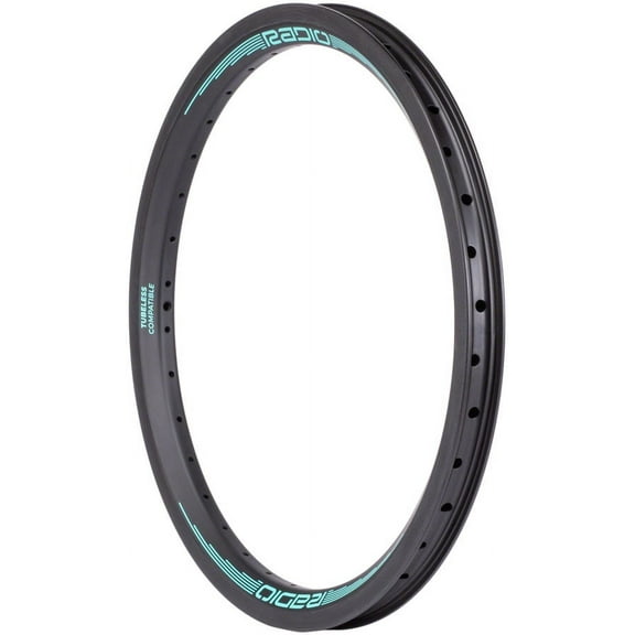 Radio Raceline Solar Carbon Rim - 20", 36h, Black/Teal, Front