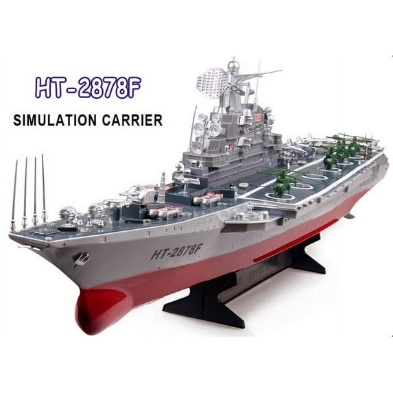 Radio Remote Controlled 1:275 Scale Challenger 30" RC HT-2878 Aircraft Carrier War Ship RTR R/C