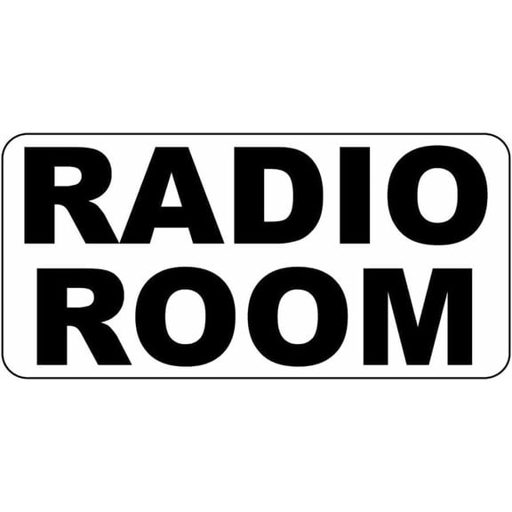 Radio Room Black Retro Vintage Style Metal Sign 8x12 Inch for Man Cave Bar Cafe Garage Office Home Indoor Outdoor Wall Mount Display Retro Decor for Home and Commercial Spaces