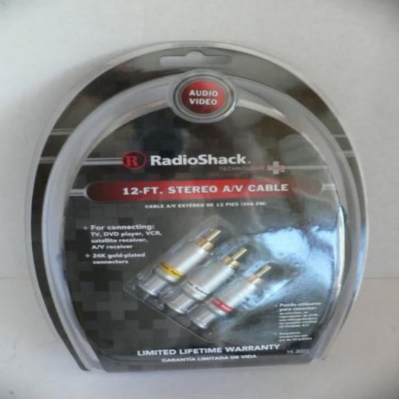Radio Shack 12-FT. Stereo A/V Cable 15-3022