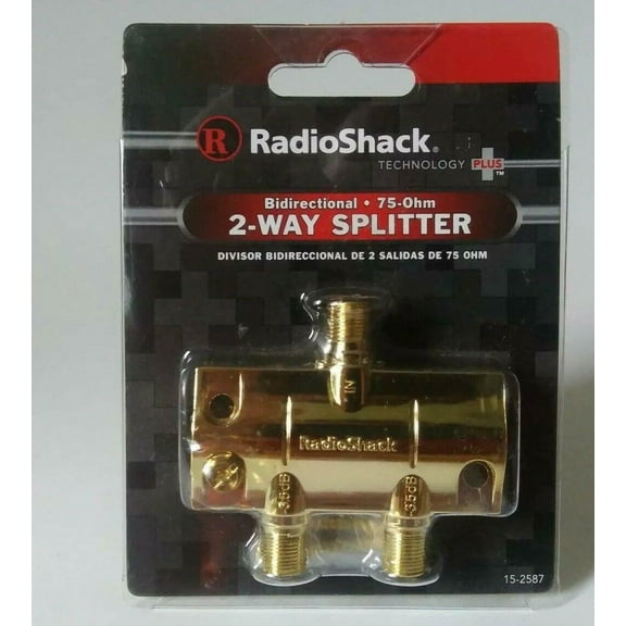 Radio Shack -2-way Splitter 75 Ohm Bi-directional - Gold Plating/Double Shielded