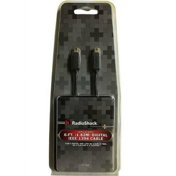Radio Shack Gold Series 6' Digital IEEE 1394 Cable 4 Pin to 4 Pin