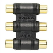Radio Shack Radioshack Gold Series Triple Phono Plug Coupler Electronic_Cable