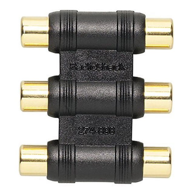 Radio Shack Radioshack Gold Series Triple Phono Plug Coupler Electronic ...