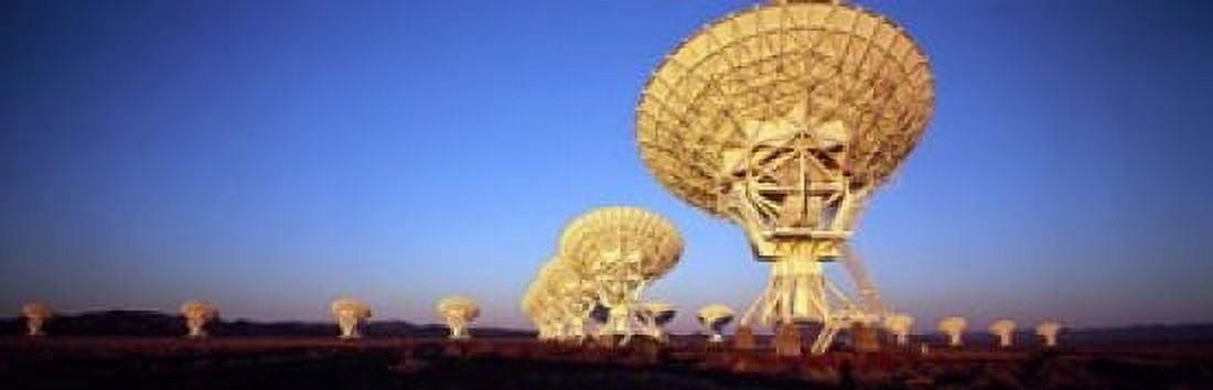 Radio Telescopes in a field Very Large Array National Radio Astronomy Observatory Magdalena New Mexico USA Canvas Art - Panoramic Images (18 x 6)