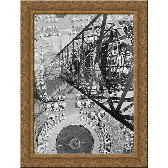 Radio Tower Berlin 20x24 Gold Ornate Wood Framed Canvas Art by Moholy Nagy, Laszlo
