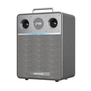 مكبر صوت لاسلكي RadioShack بقوة 110 وات مع بلوتوث وتأثيرات إضاءة LED وعناصر تحكم في الجهير والصدى ومدخل USB وAUX ومنافذ الجيتار والميكروفون، طراز 4001986