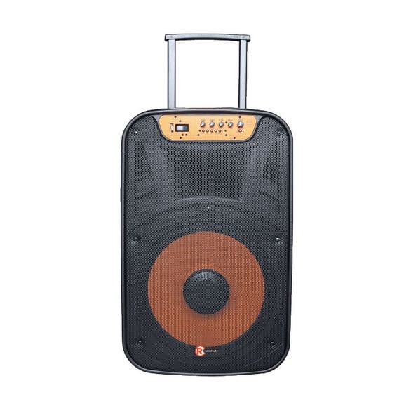 RadioShack 15-inch Speaker with LED Lights, FM Radio, 20,000 RMS and Rechargeable Battery