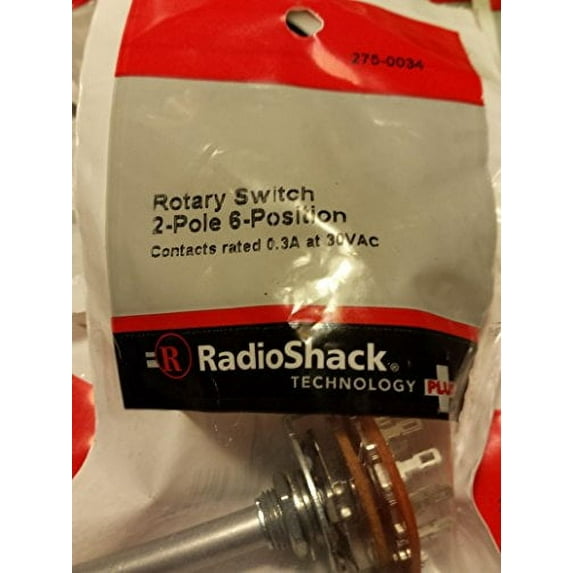 RadioShack 2-Pole 6-Position Rotary Switch 0.3A 30VAC