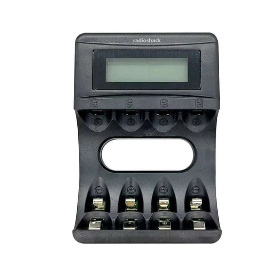 RadioShack 4 Bay Battery Smart Charger 1 to 3 Hours with Digital Display