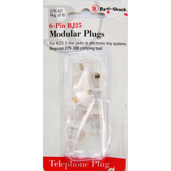 RadioShack 6-Pin Non-Keyed Quick-Connect Plug (10-Pick)