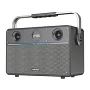 RadioShack 80W Wireless Speaker with Bluetooth, Dual Woofers and Tweeters, USB and AUX Input, Guitar and Microphone Ports, Model 4001985