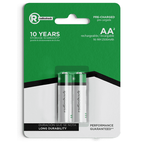 RadioShack AA Rechargeable Battery (2Pack)