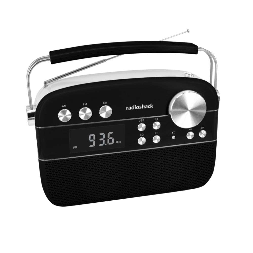 RadioShack AM/FM 2-Band Vintage Radio with Bluetooth Function and USB ...