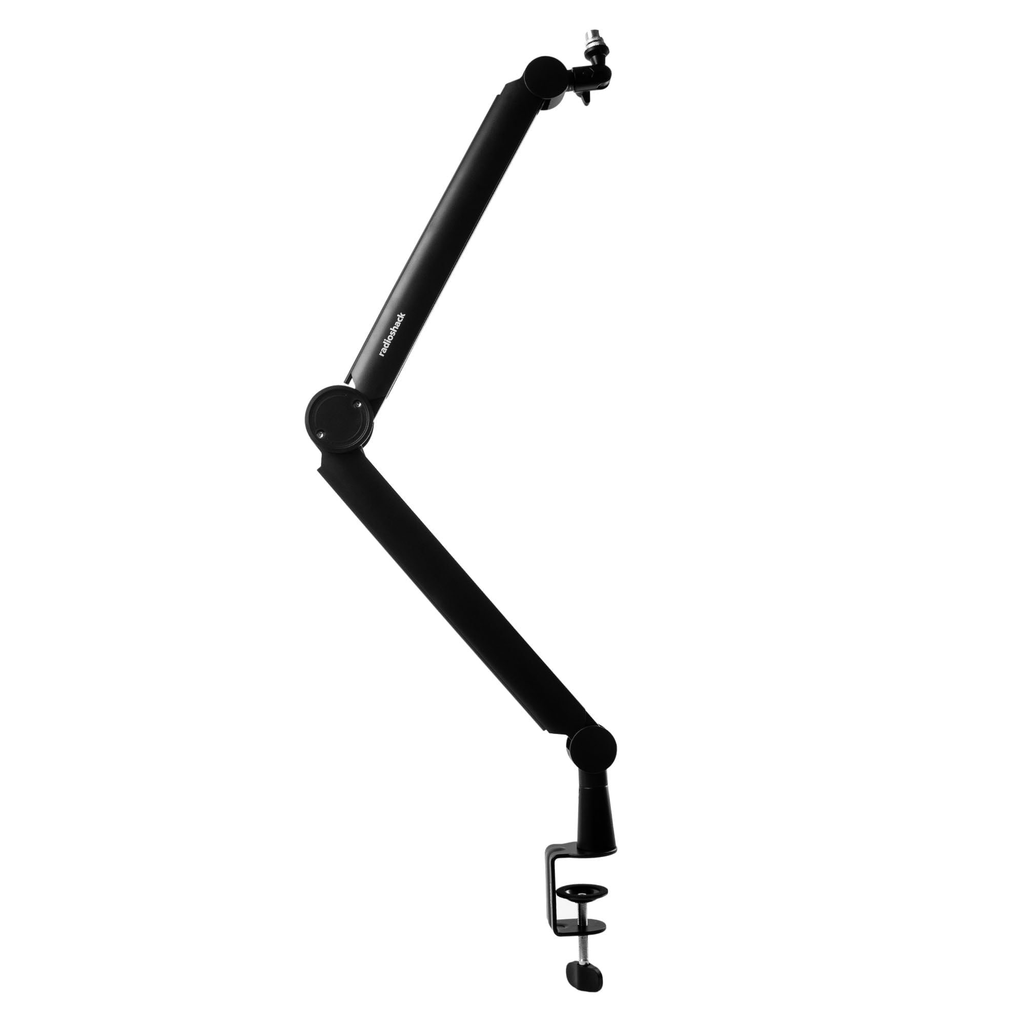 RadioShack Adjustable Microphone Stand – 135º Rotation, 180º Tilt, Shock Mount, Universal Fit, Durable Aluminum