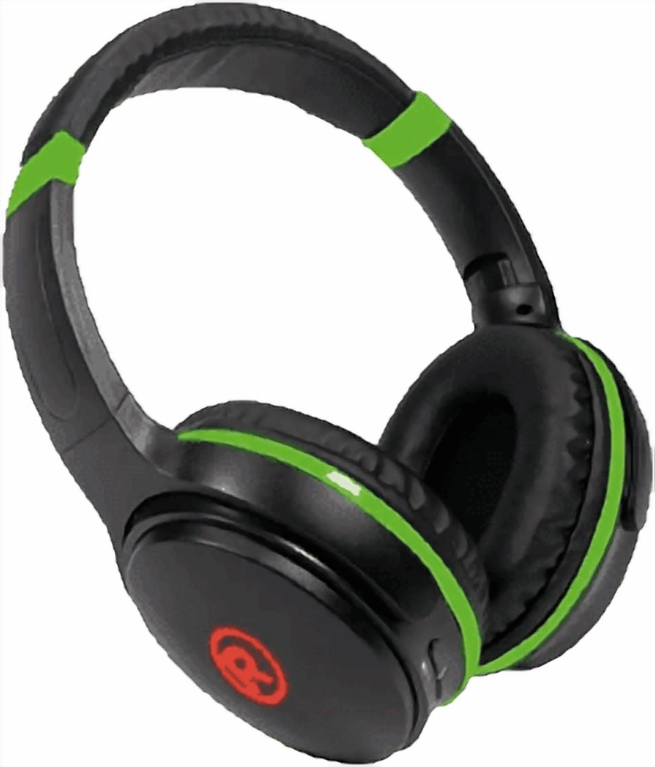 RadioShack Bluetooth Headphones V5.0 (250MAH, Black/Green)