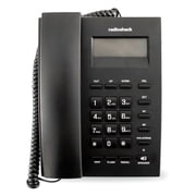 RadioShack Corded, Black, Square Phone with Display, Landline Phone for Office or Home Offers Pre-Dial, Re-Dial, and Edit Functions for Seamless Call Management