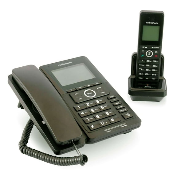 RadioShack Corded & Cordless Telephone Combo Flexible Office & Home Use, Easy Install, Long Battery Life