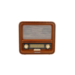 RadioShack Retro AM/FM Radio with Bluetooth, Dual 5W Speakers, Analog Tuning, Wooden Finish, Model 4001796
