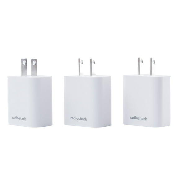 RadioShack Three Pack Type C Wall Charger 20W white