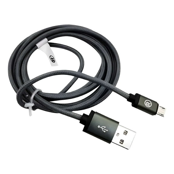 RadioShack USB 2.0 A Male to Micro USB Male (Braided, Gun Metal, 6ft)