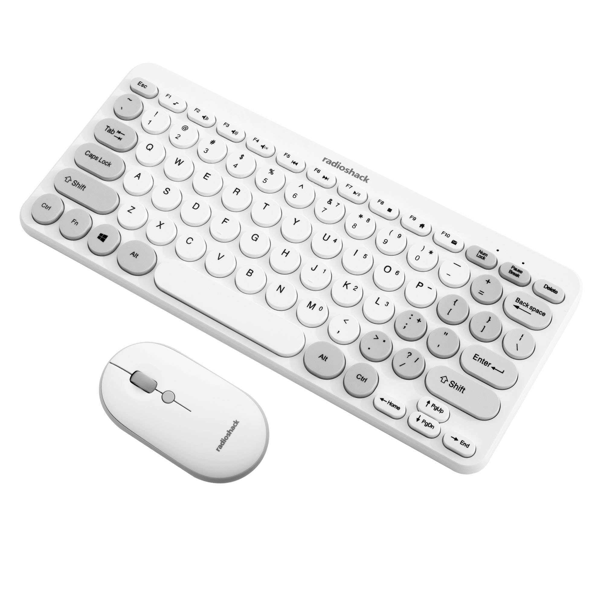 RadioShack Wireless Keyboard \u0026 Mouse Combo (2.4G) (White)